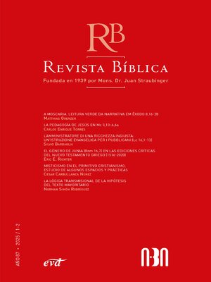 cover image of Revista Bíblica 2025/1-2--Año 87